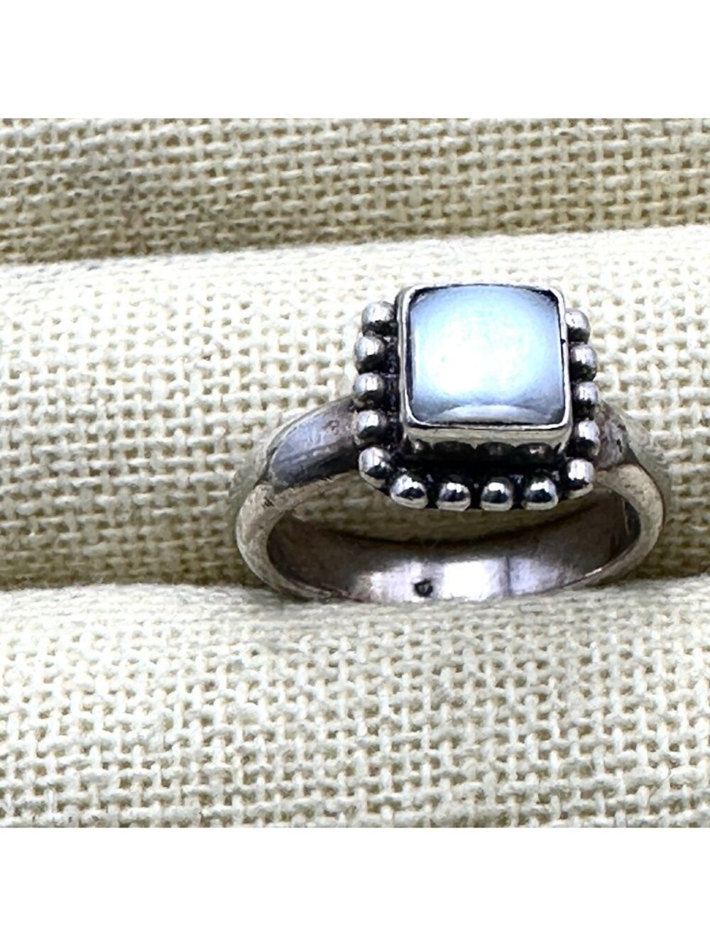 SILPADA Sterling Silver Mother of Pearl Button Ring R1617 Size 6